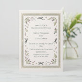 Faire-part de mariage champêtre aux herbes des Hig (Debout devant)