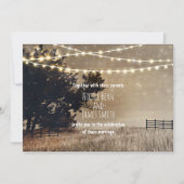 Faire-part de mariage champêtre avec éclairage et  (Devant)