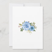 Faire-part de mariage champêtre bleu Just Love Elo (Dos)