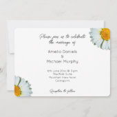Faire-part de mariage champêtre Daisy Summer (Dos)