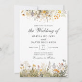 Faire-part de mariage champêtre fleuri aquarelle p (Devant)