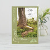 Faire-part de mariage champêtre Tree n Swing Count (Debout devant)