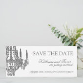 Faire part de mariage Chandelier Save the Date (Debout devant)