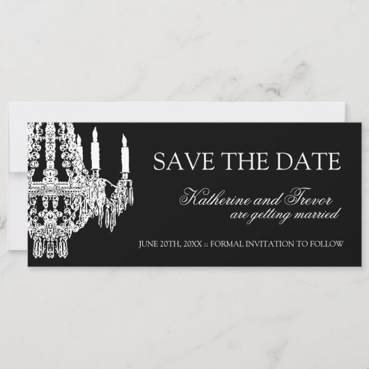 Faire part de mariage Chandelier Save the Date (Devant)