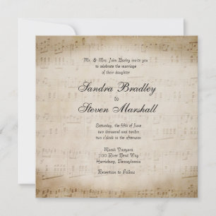 Faire-part de mariage chanteur guitare partition