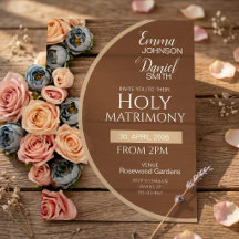 Faire-part de mariage Charme rustique pour un mari