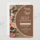 Faire-part de mariage Charme rustique pour un mari (Devant)