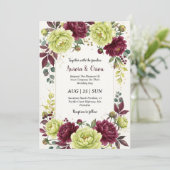 faire-part de mariage chartreuse et burgundy (Debout devant)