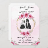 Faire-part de mariage Chat et Chatons Smoking (Devant / Derrière)