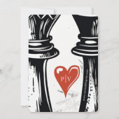 Faire-part de mariage Checkmate Love Wins (Dos)