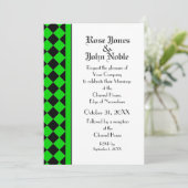 Faire-part de mariage ChequerBoard (Lime) (Debout devant)