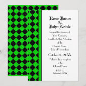 Faire-part de mariage ChequerBoard (Lime) (Devant / Derrière)