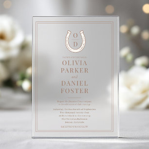 Faire-Part de Mariage Chevaline Western Country Br