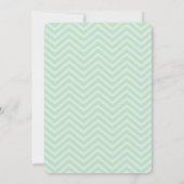 Faire-part de mariage Chevron vert Mint (Dos)