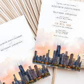 Faire-part de mariage chic de Chicago, Illinois