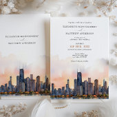 Faire-part de mariage chic de Chicago, Illinois