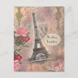 Faire-part de mariage chic de Tour Eiffel et de