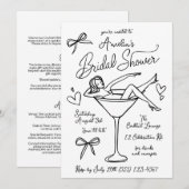 Faire-Part de Mariage Chic Dessiné à la Main (Devant / Derrière)
