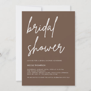 Faire-part de Mariage Chic et Chaud Mocha Moderne