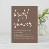 Faire-part de Mariage Chic et Chaud Mocha Moderne (Debout devant)