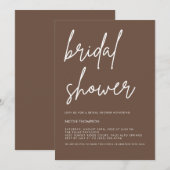 Faire-part de Mariage Chic et Chaud Mocha Moderne (Devant / Derrière)