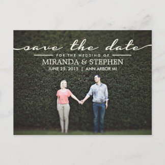 Faire-Part de Mariage Chic et Simple avec Photo "S