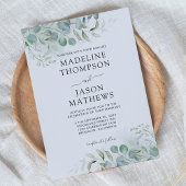 Faire-part de mariage Chic Eucalyptus Gold Greener