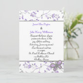 Faire-part de mariage chic Lavender et White Cotta (Debout devant)
