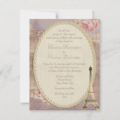 Faire-part de mariage chic minable de Tour Eiffel (Dos)