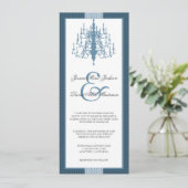 Faire-part de mariage chic moderne de lustre (Debout devant)