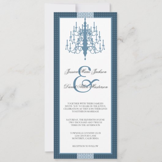 Faire-part de mariage chic moderne de lustre (Devant)