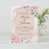 Faire-part de mariage chic moderne simple (Debout devant)