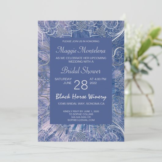Faire-part de mariage chic moderne texturé (Debout devant)
