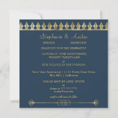 Faire-part de mariage chic or (Dos)