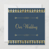 Faire-part de mariage chic or (Devant)