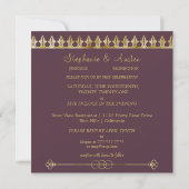 Faire-part de mariage chic or (Dos)