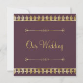 Faire-part de mariage chic or (Devant)
