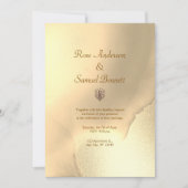 Faire-part de mariage chic or (Devant)