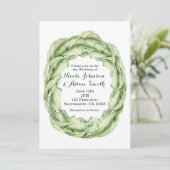 Faire-Part de Mariage Chic Tropical Feuilles Vinta (Debout devant)