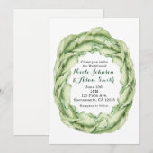 Faire-Part de Mariage Chic Tropical Feuilles Vinta (Devant / Derrière)