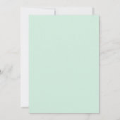 Faire-part de mariage chic vert néo-menthe avec fr (Dos)