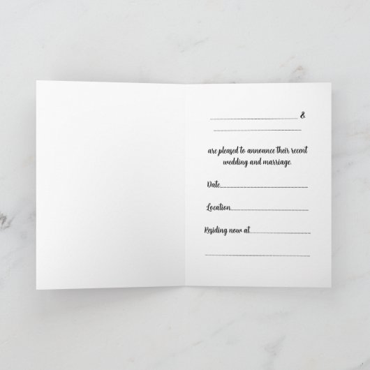 Faire-Part de Mariage Chicorée Chic (Intérieur)