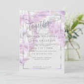 Faire-part de mariage | Chiffon Lilac Ombré Ruffle (Debout devant)