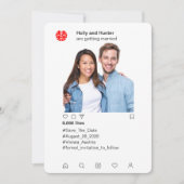 Faire-part de mariage chinois de style Instagram (Devant)