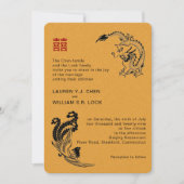 Faire-part de mariage chinois Dragon-Phoenix moder (Devant)