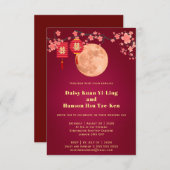 Faire-part de mariage chinois du milieu de l'autom (Devant / Derrière)