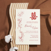 Faire-part de mariage chinois Koi Fish bilingue