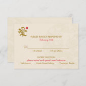 Faire-part de mariage chinois - RSVP (Devant / Derrière)