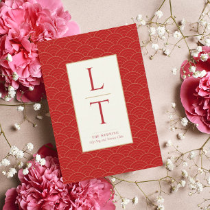 FAIRE-PART DE MARIAGE CHINOISÉRIE CHINOISE ROUGE