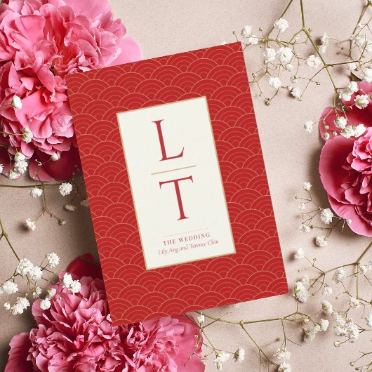 FAIRE-PART DE MARIAGE CHINOISÉRIE CHINOISE ROUGE
